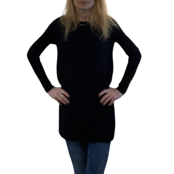 COS Women’s Dark Navy Ribbed Wool Sweater-Dress/Tunic Size XS - Picture 2 of 8